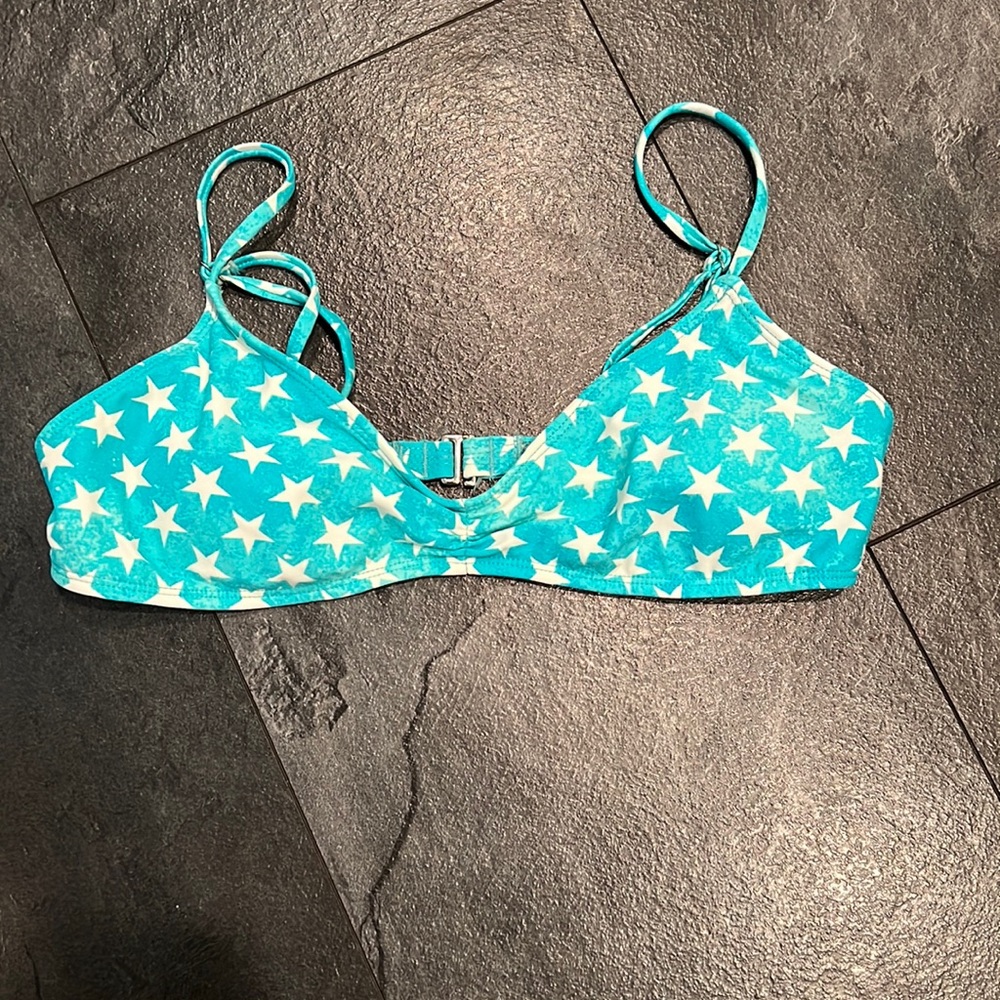 Bikini lab star print bikini top